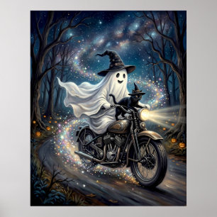 Ghost on Motorbike Poster