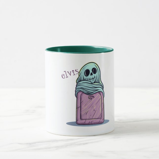 Ghost on Tombstone Mug (Center)