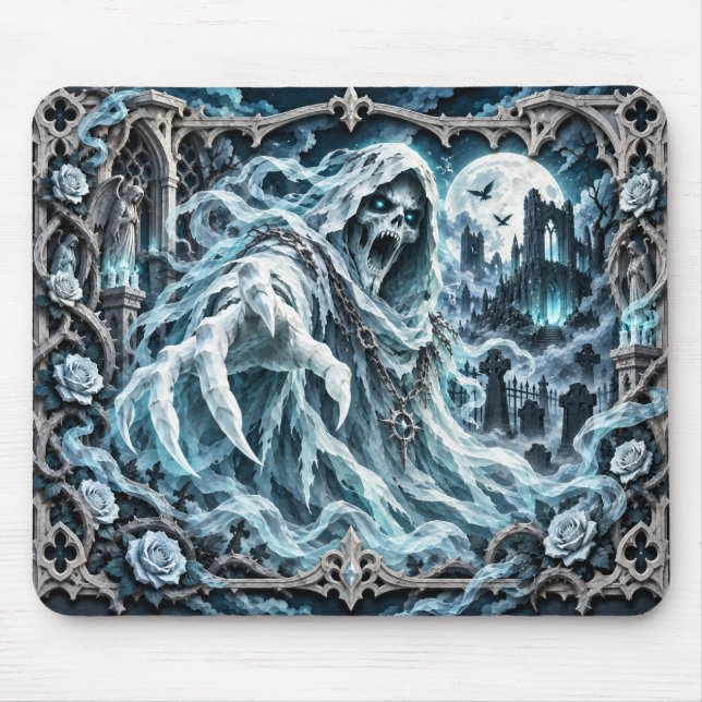 Ghost, Paper Cut Monster Mouse Mat (Front)