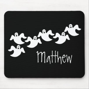 Ghost Party Halloween Mousepad, Black Mouse Mat
