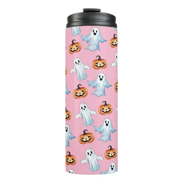 Ghost Party In Pink Thermal Tumbler (Front)