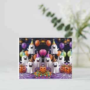 ghost party postcard