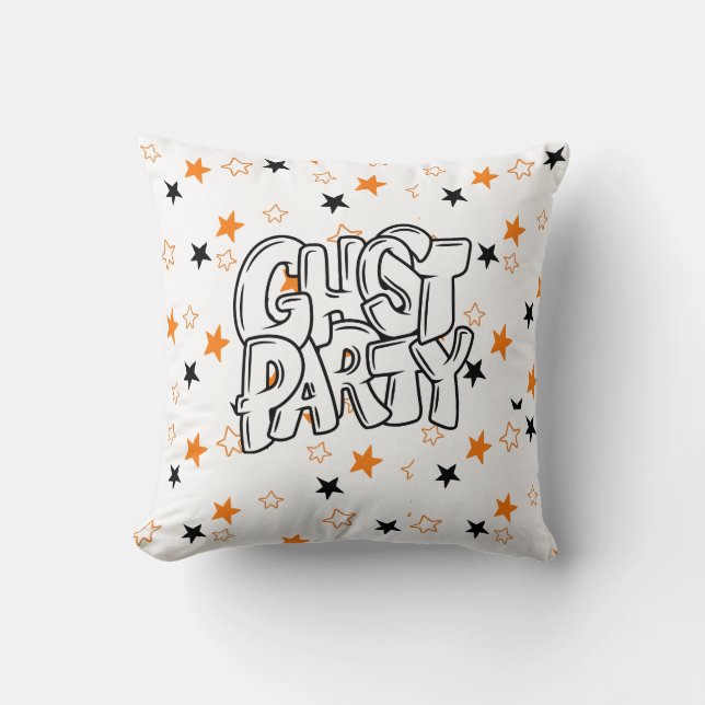 Ghost Party throw pillow (Front)