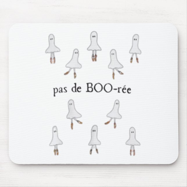 Ghost Pas De Boo-rée Ballet Dancer Spooky Hallowee Mouse Mat (Front)