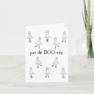 Ghost Pas De Boo-rée Llet Dancer Spooky Halloween  Card