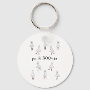 Ghost Pas De Boo-rée Llet Dancer Spooky Halloween Key Ring