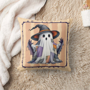 Ghost Patchwork Quilt with Witches Hat Cushion