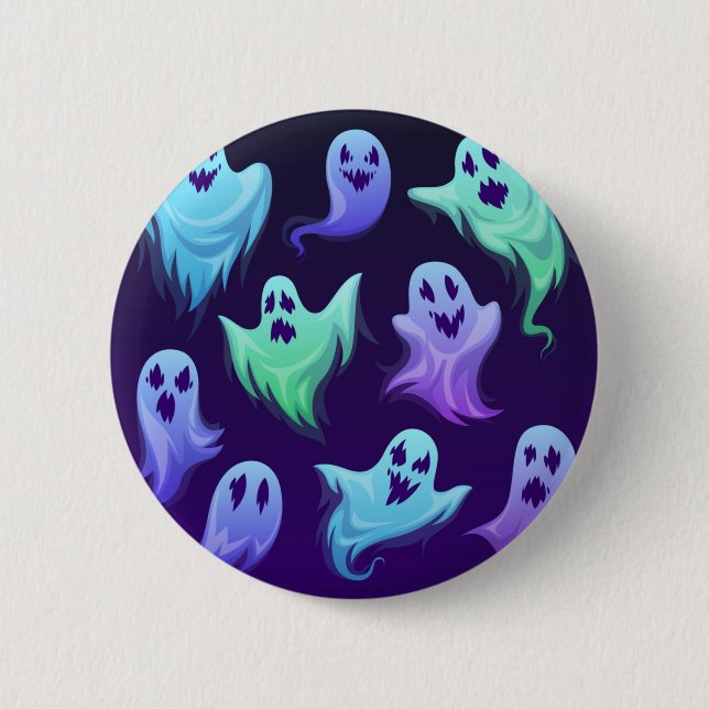 Ghost pattern 6 cm round badge (Front)