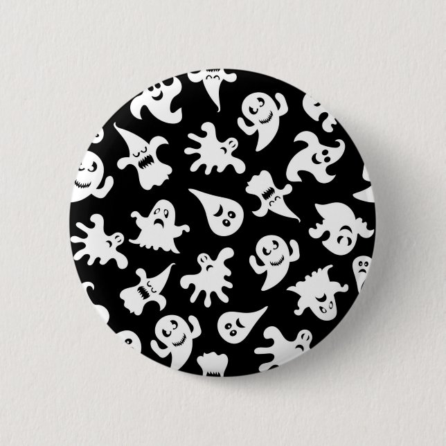 Ghost pattern 6 cm round badge (Front)