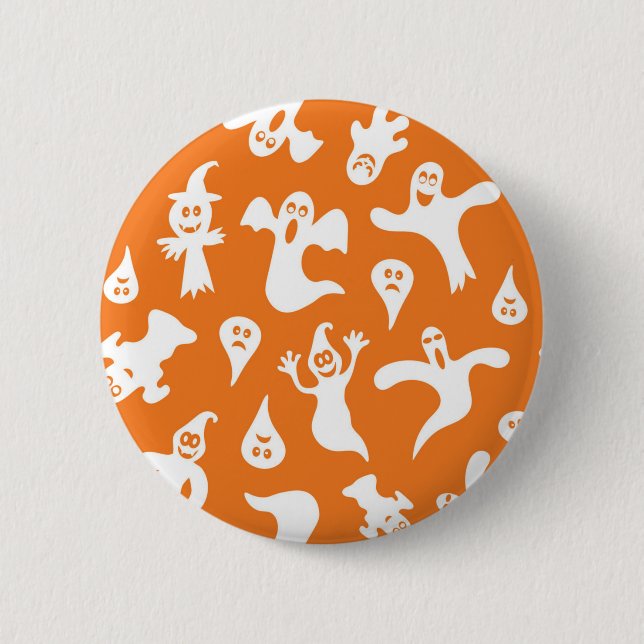 Ghost pattern 6 cm round badge (Front)