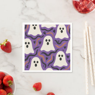 Ghost Pattern Halloween Napkin
