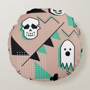 Ghost pattern,halloween theme seamless pattern wit round cushion