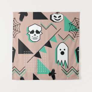 Ghost pattern,halloween theme seamless pattern wit tapestry