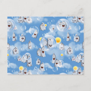 Ghost Pattern Holiday Postcard