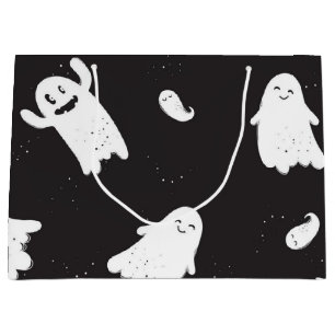 Ghost pattern large gift bag