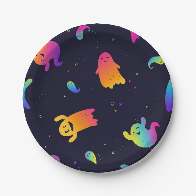 Ghost pattern paper plate (Front)