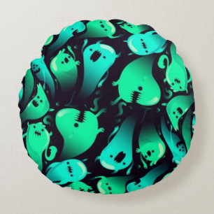 Ghost pattern round cushion