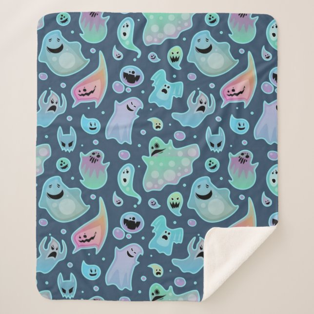 Ghost pattern sherpa blanket (Front)