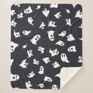 Ghost pattern sherpa blanket