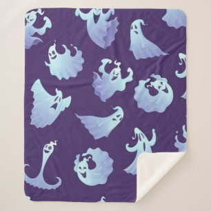Ghost pattern sherpa blanket