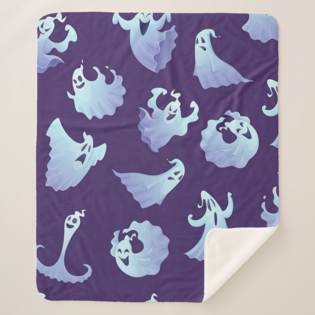 Ghost pattern sherpa blanket (Front)