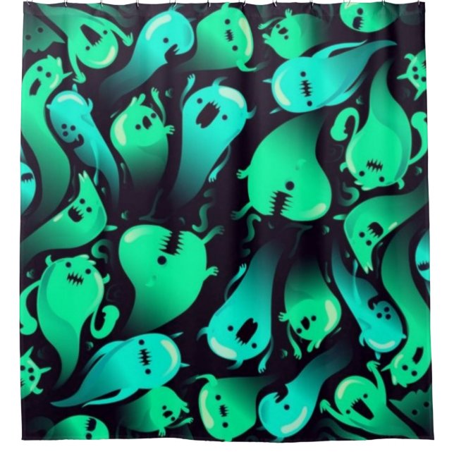 Ghost pattern shower curtain (Front)