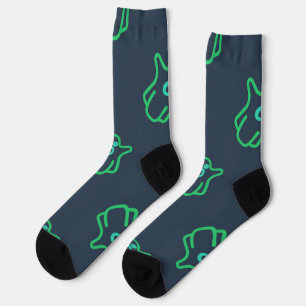 Ghost pattern socks