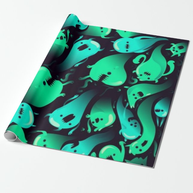 Ghost pattern wrapping paper (Unrolled)