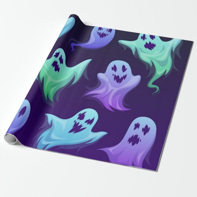Ghost pattern wrapping paper (Unrolled)