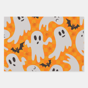 Ghost pattern wrapping paper sheet