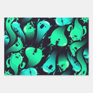 Ghost pattern wrapping paper sheet