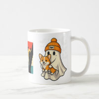 Ghost Pembroke Welsh Corgi Dog Lover Halloween Men