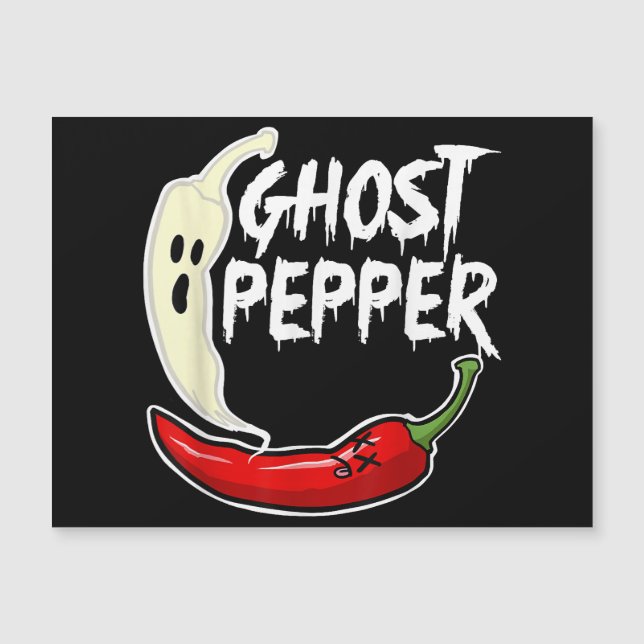 Ghost Pepper Funny Spicy Hot Halloween Ghost Peppe (Front)