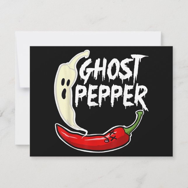 Ghost Pepper Funny Spicy Hot Halloween Ghost Peppe (Front)