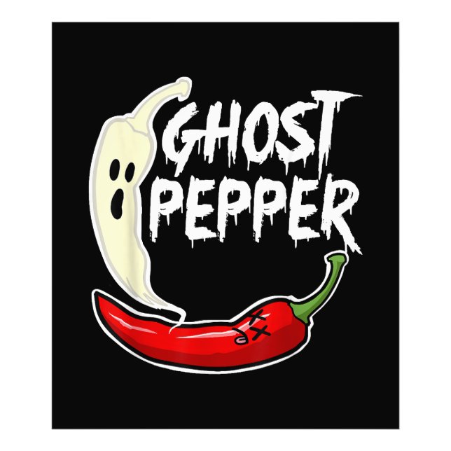 Ghost Pepper Funny Spicy Hot Halloween Ghost Peppe Photo Print (Front)
