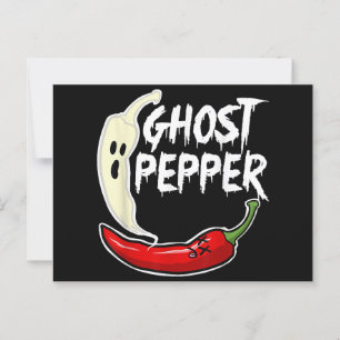 Ghost Pepper Funny Spicy Hot Halloween Ghost Peppe Postcard