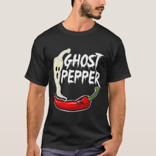 Ghost Pepper funny Spicy Hot Halloween Ghost Peppe T-Shirt
