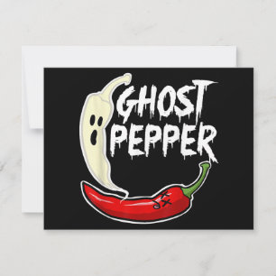 Ghost Pepper Funny Spicy Hot Halloween Ghost Peppe Thank You Card
