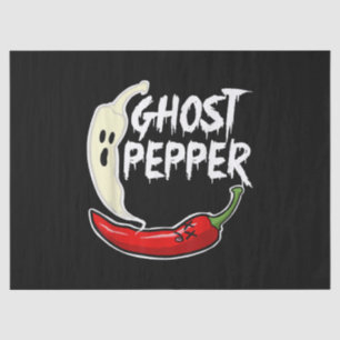 Ghost Pepper Funny Spicy Hot Halloween Ghost Peppe Tissue Paper