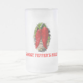 Ghost Pepper's Rule Frosted Glass Beer Mug