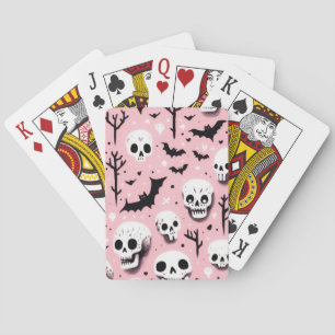 Ghost pink Helloween Wrapping Paper Sheets Playing Cards