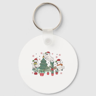 Ghost Plant With Xmas Tree Christmas Kids Boys Gir Key Ring