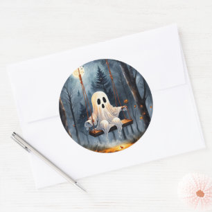 Ghost Play  Classic Round Sticker