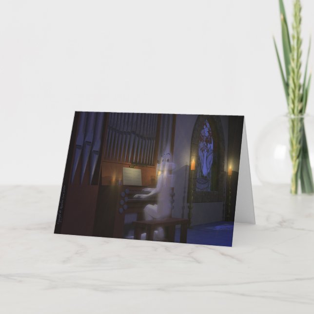 Ghost Playing Organ Card (Front)