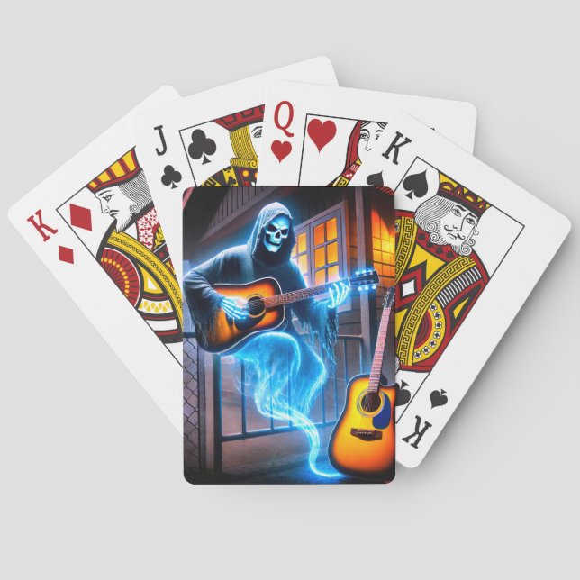 Ghost Playing the Guitar Playing Cards (Back)