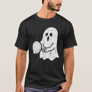 Ghost Playing Volleyball Funny Halloween Costume T-Shirt