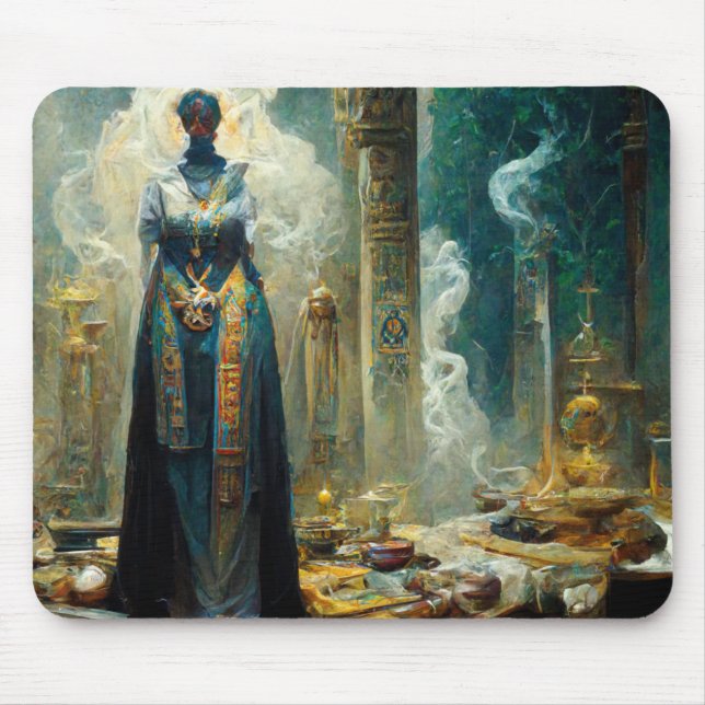 Ghost Priestess Fantasy Mouse Mat (Front)