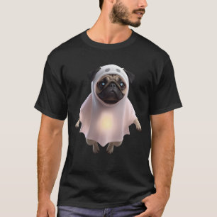 Ghost Pug 3D Pop-Out Halloween T-Shirt