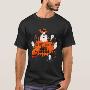 Ghost Pumkin Bat Creepy Halloween Costume I M Soci T-Shirt