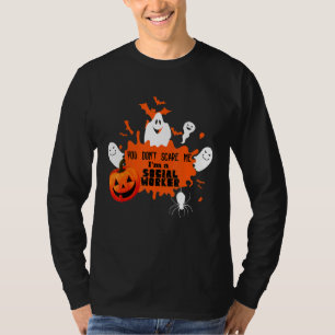 Ghost Pumkin Bat Creepy Halloween Costume I M Soci T-Shirt